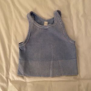 Blue cropped Tank Top